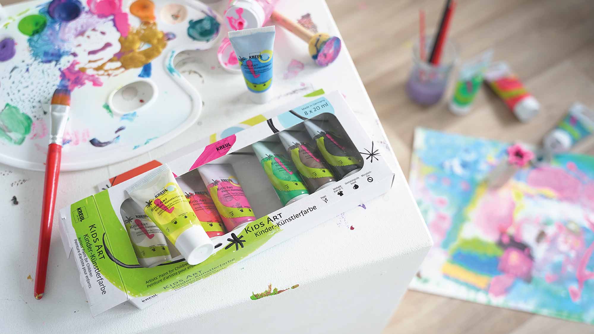 KREUL Kids Art Kinder-Künstlerfarbe 20 ml Tuben 8er Set