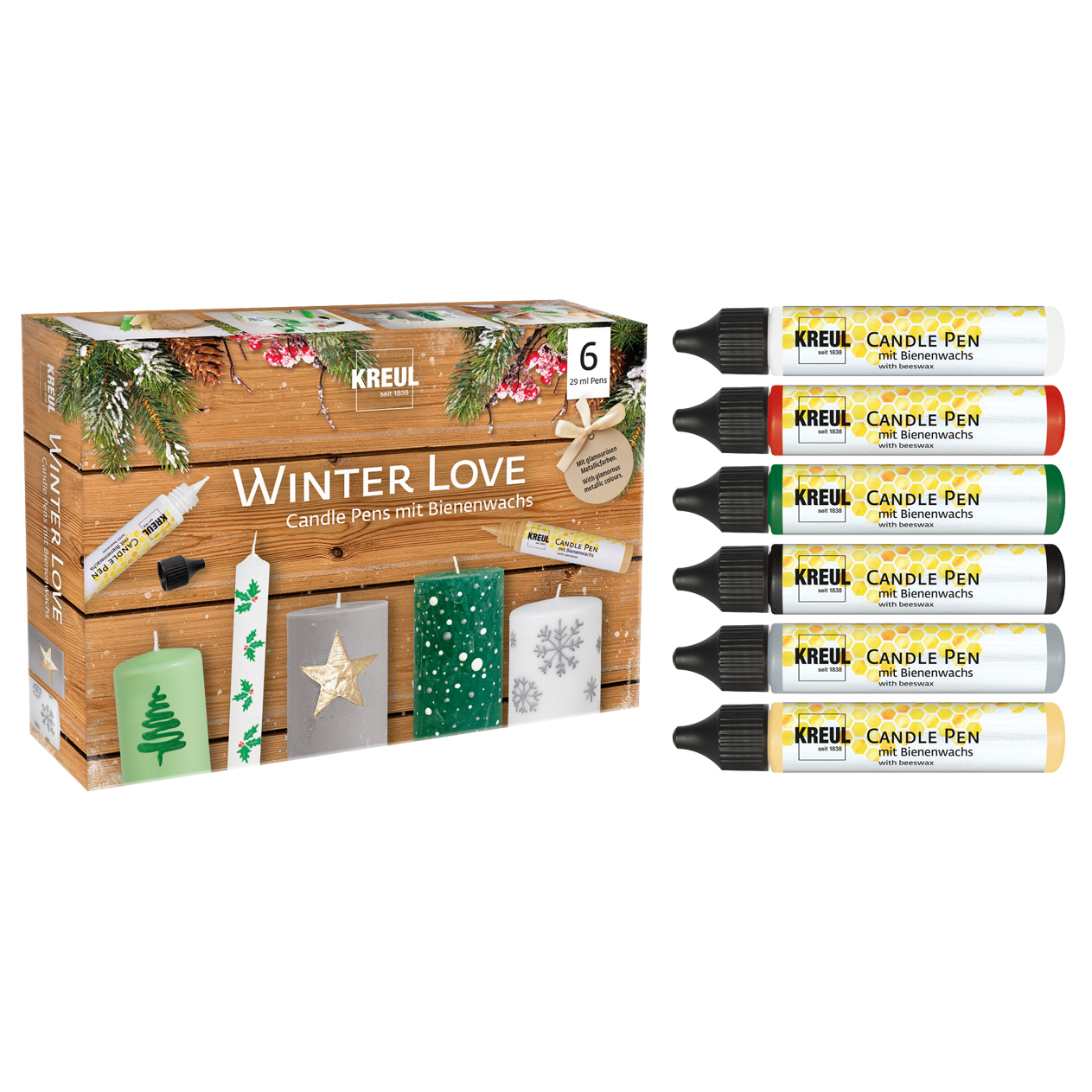 KREUL Candle Pen 6er Set Winter Love