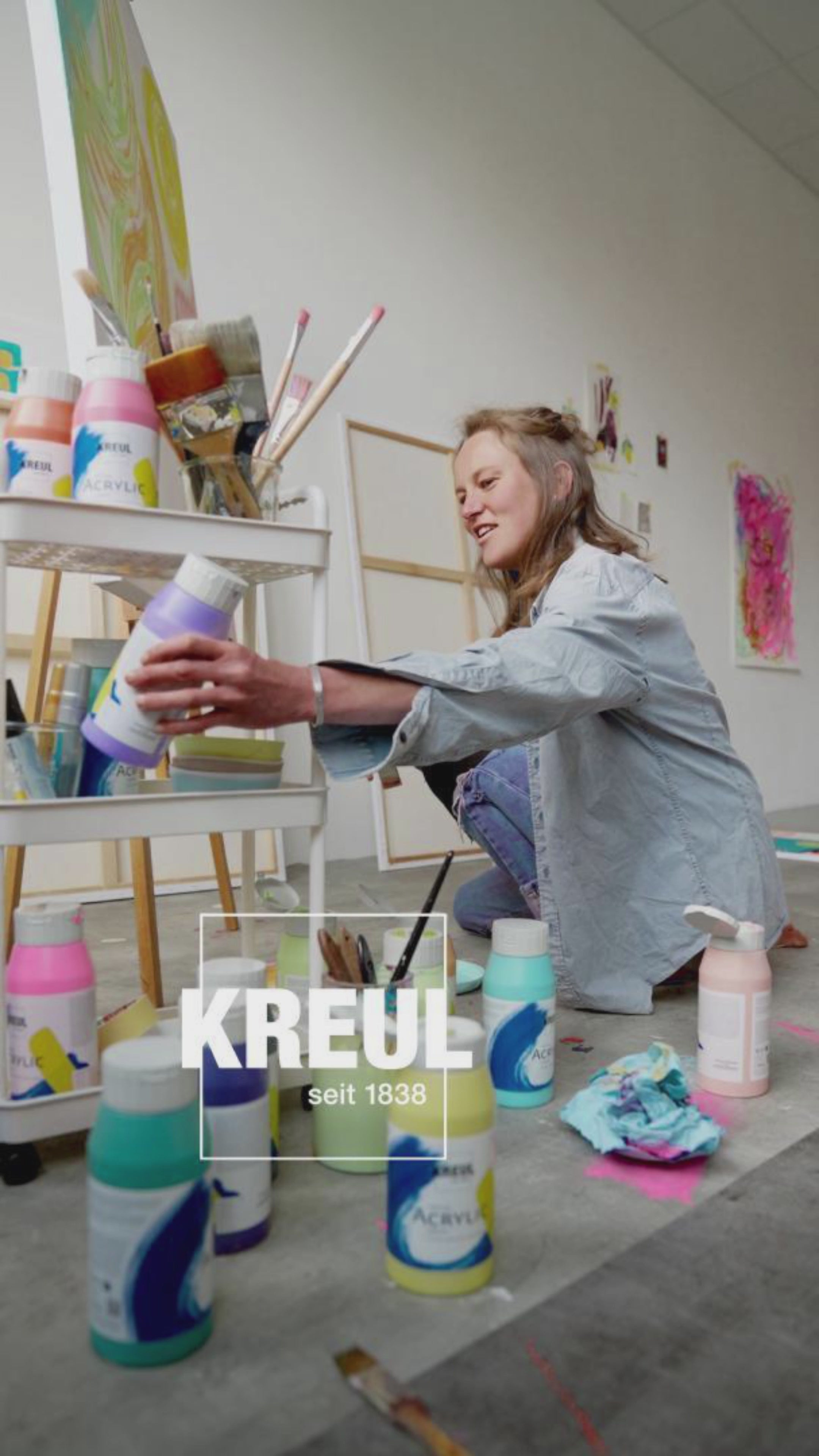 KREUL Triton Acrylic Liquid Set Modern Mix Colors 6 x 750 ml