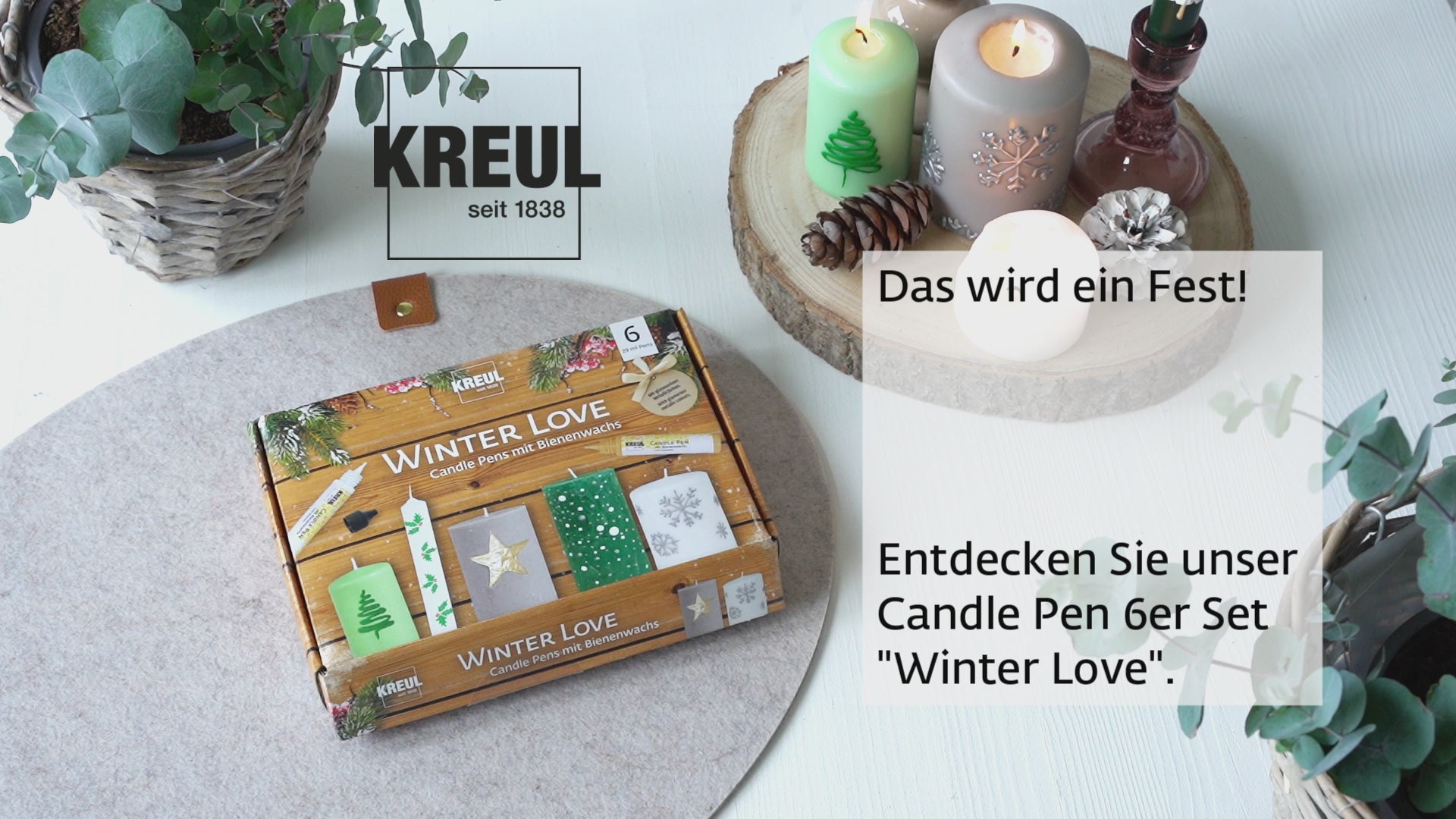 KREUL Candle Pen 6er Set Winter Love
