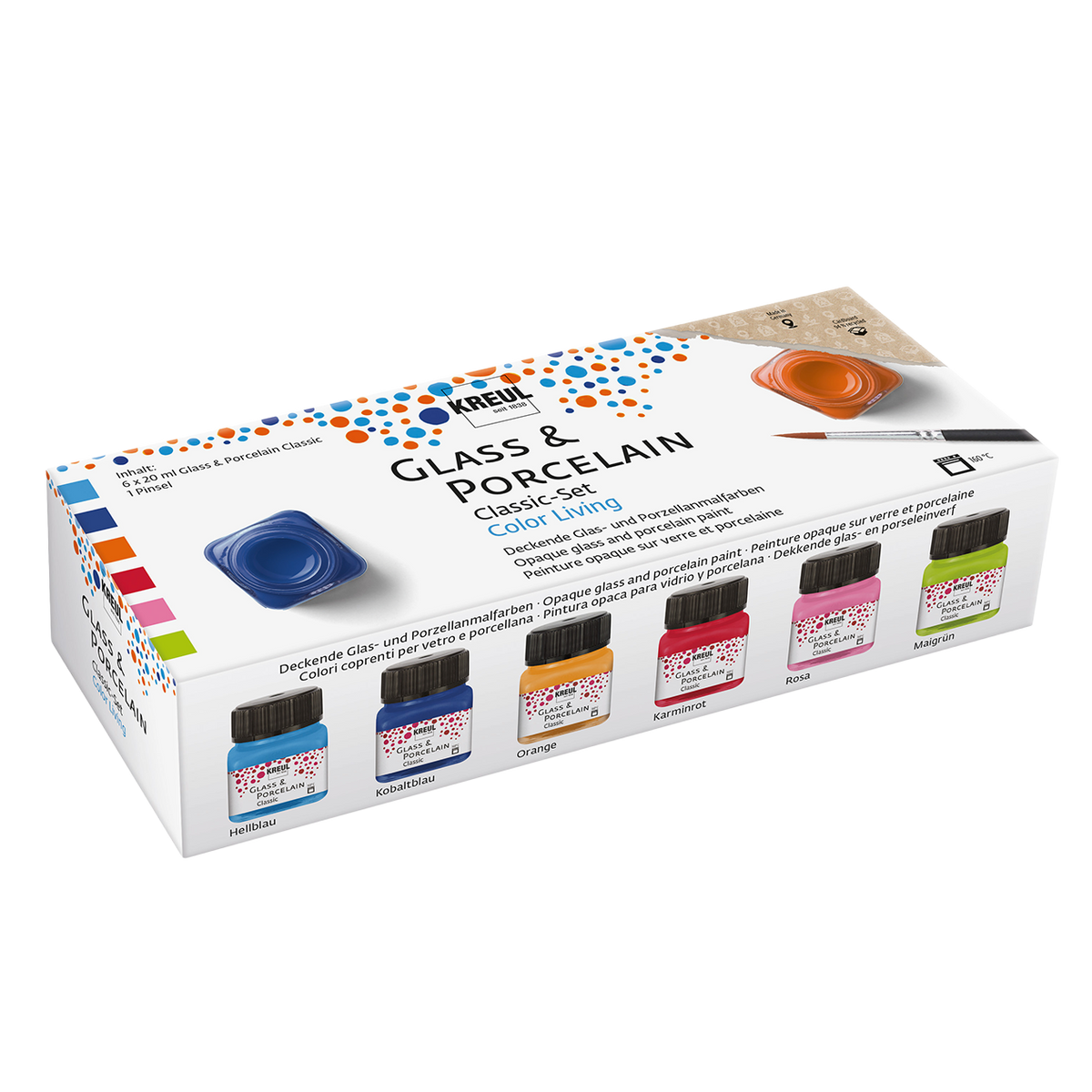 KREUL Glass & Porcelain Classic Set Color Living 6 x 20 ml