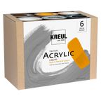 KREUL Triton Acrylic Liquid Set Base & Neutral Colors 6 x 750 ml