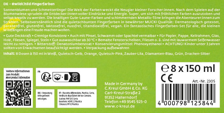 MUCKI Fingerfarben Premium-Set #wildChild