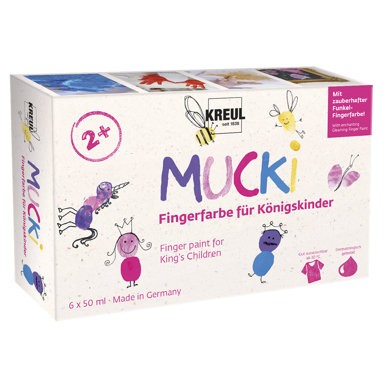 MUCKI Fingerfarbe für Königskinder 6er Set 50 ml