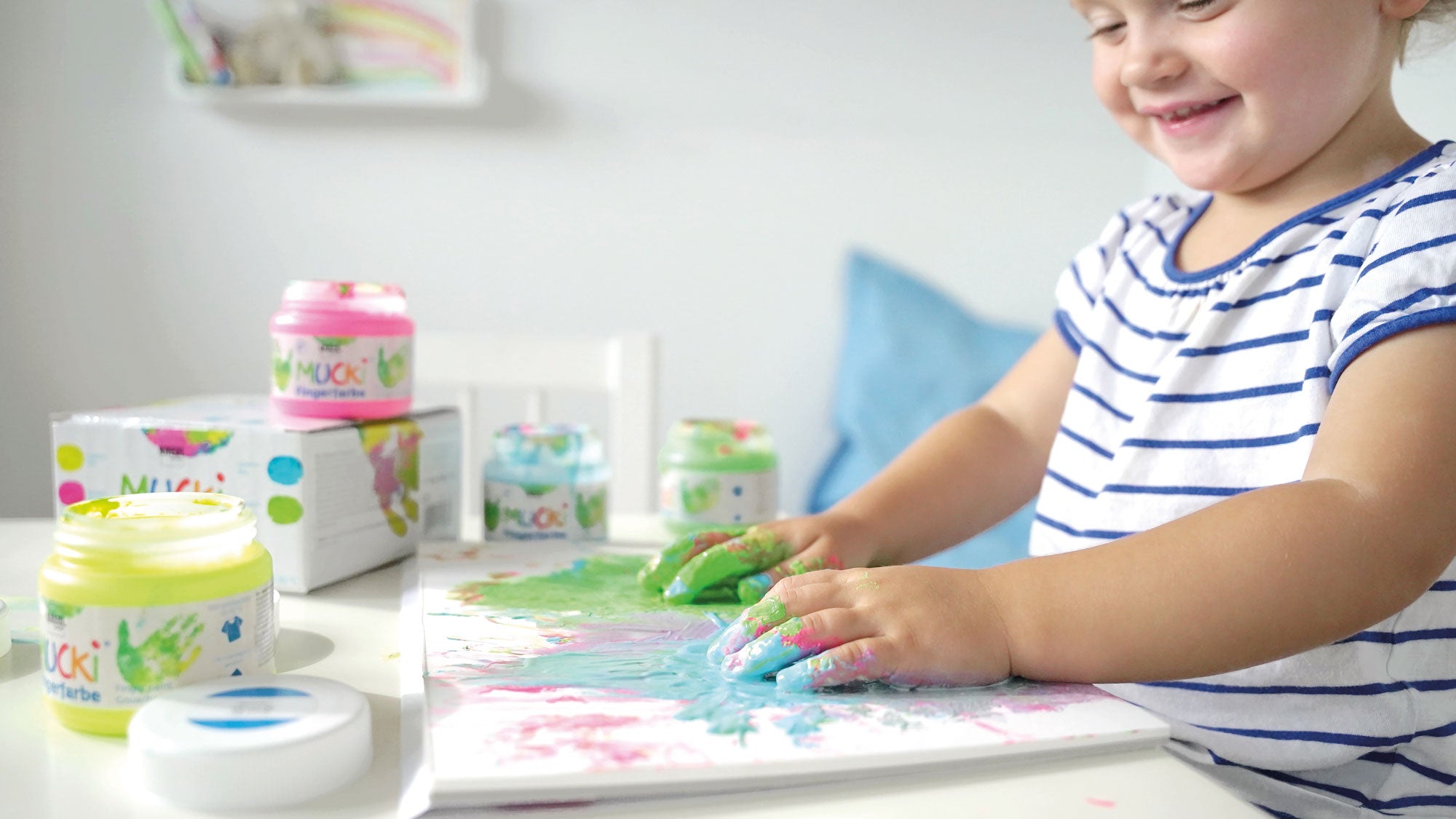 MUCKI Quietsch-Fingerfarbe 4er Set 150 ml