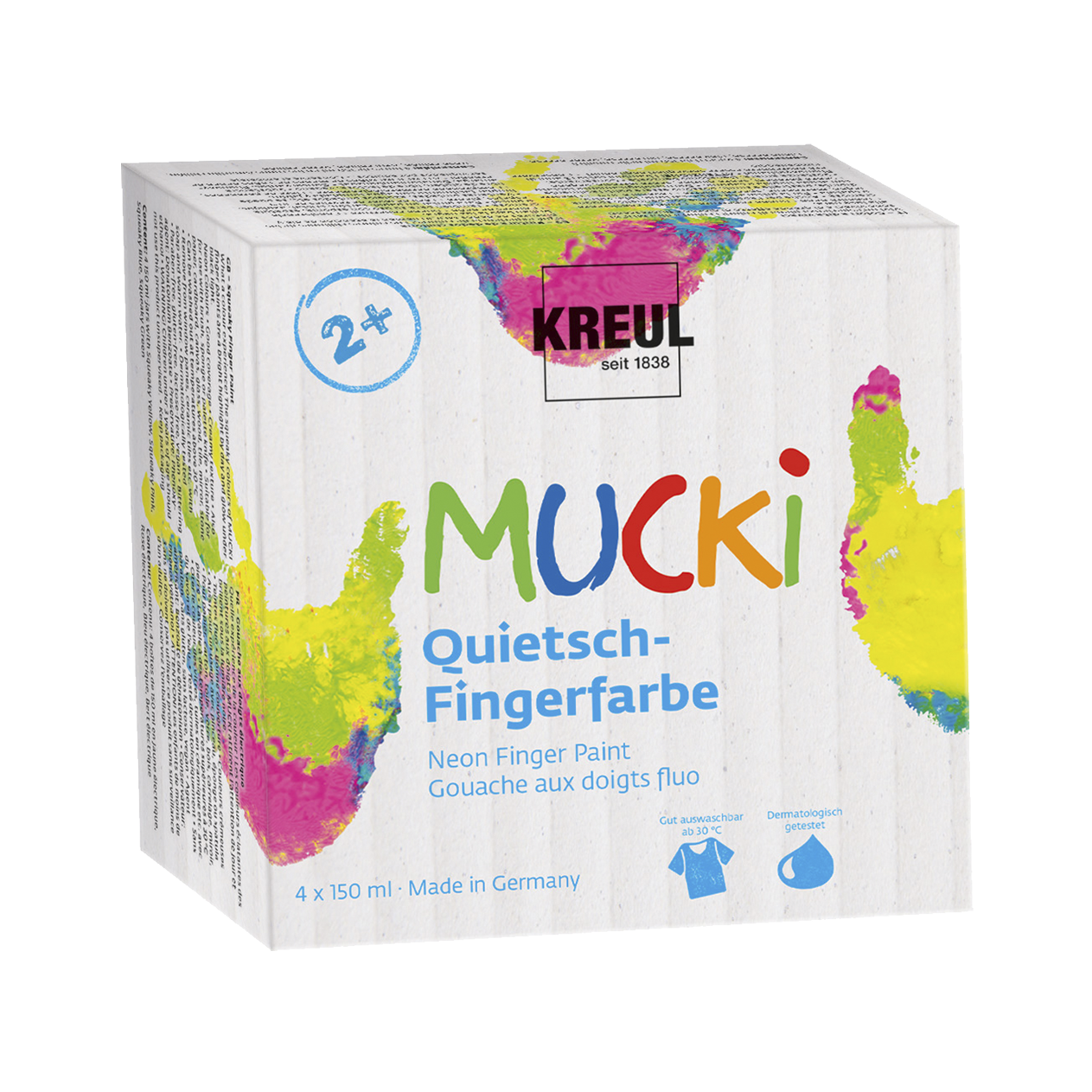 MUCKI Quietsch-Fingerfarbe 4er Set 150 ml