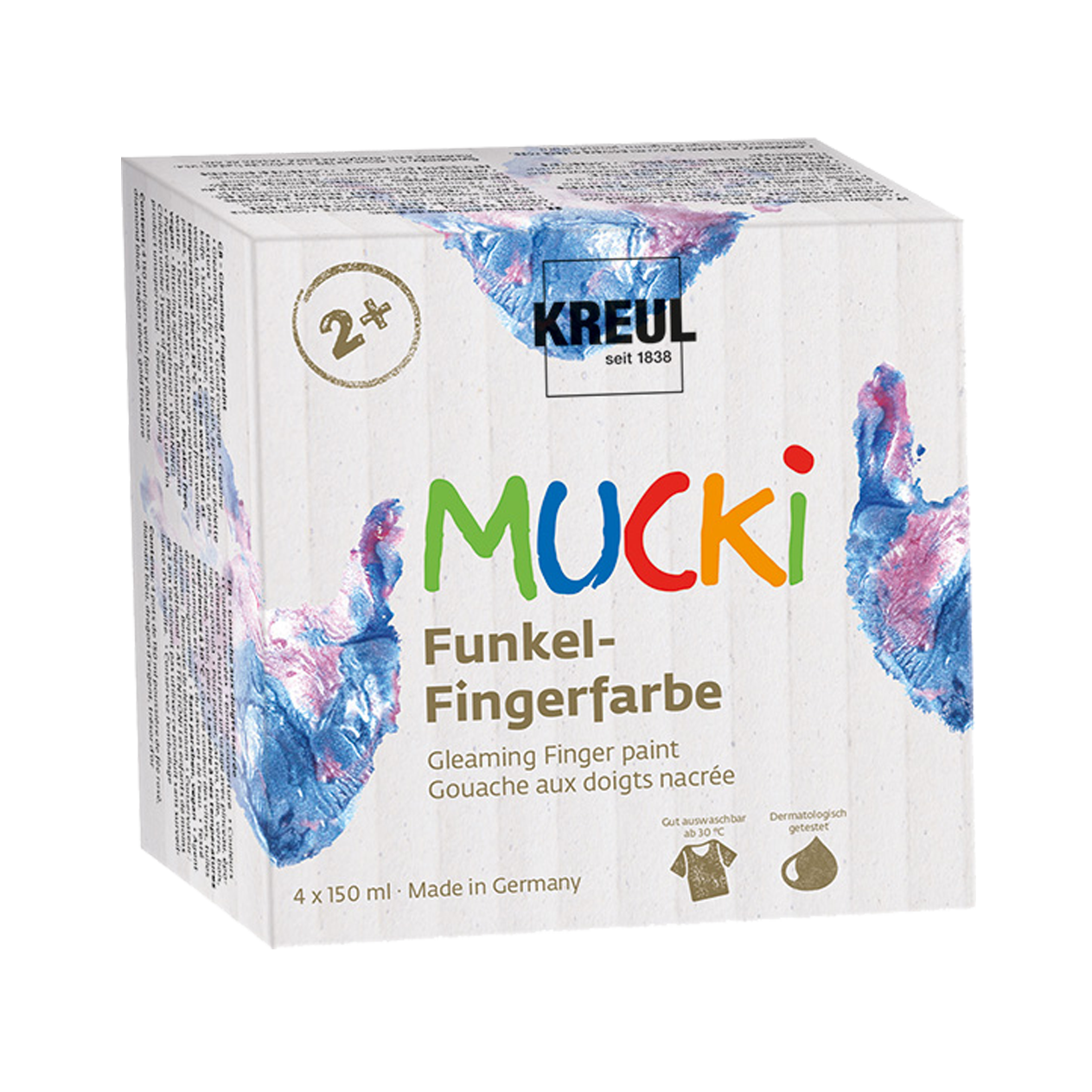 MUCKI Funkel-Fingerfarbe 4er Set 150 ml