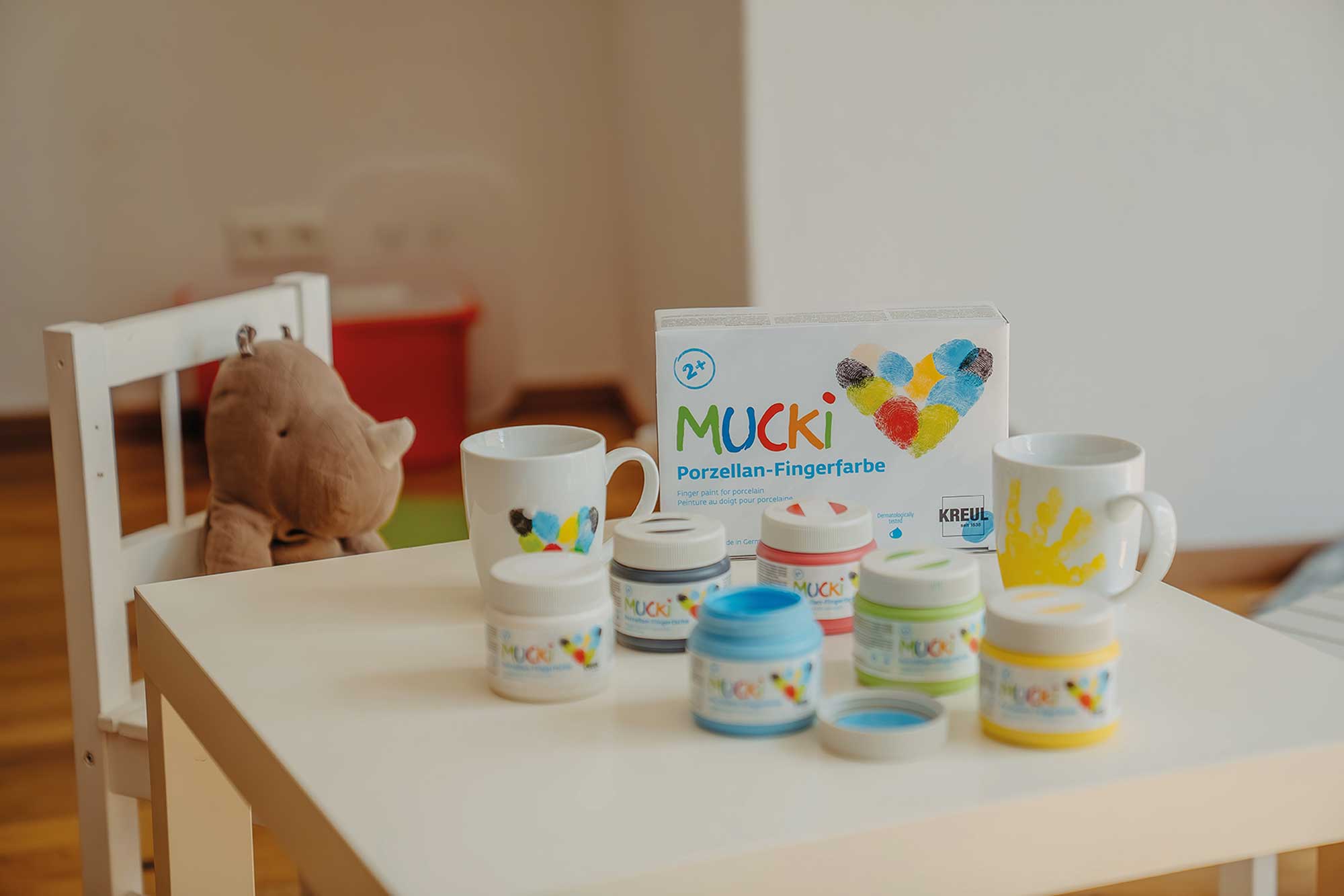 MUCKI Porzellan-Fingerfarbe 6er Set 150 ml