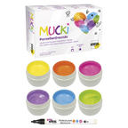 MUCKI Porzellanfreunde Set mit Porzellan-Fingerfarben + Marker