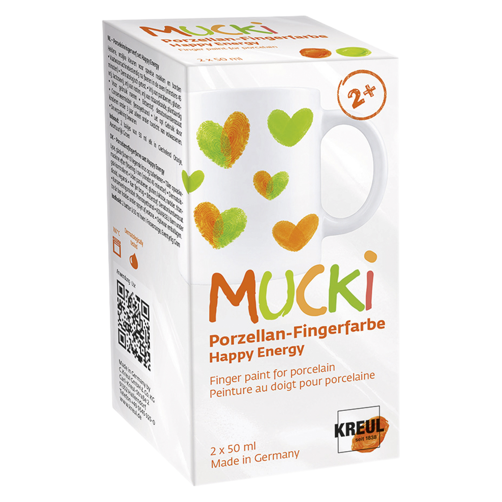 MUCKI Porzellan-Fingerfarbe Set Happy Energy 2 x 50 ml