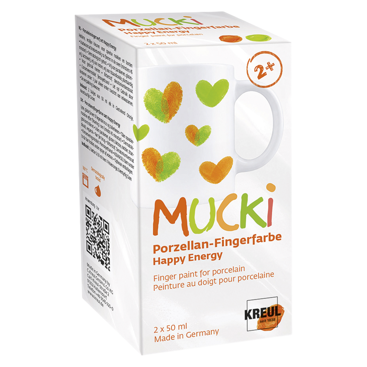 MUCKI Porzellan-Fingerfarbe Set Happy Energy 2 x 50 ml