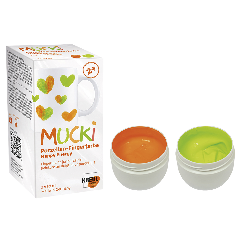 MUCKI Porzellan-Fingerfarbe Set Happy Energy 2 x 50 ml