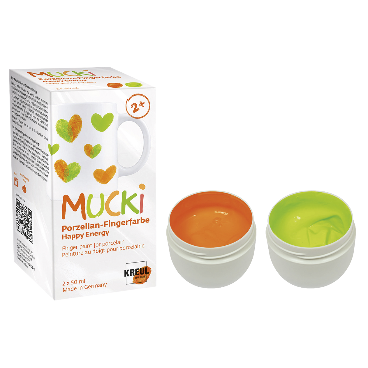 MUCKI Porzellan-Fingerfarbe Set Happy Energy 2 x 50 ml