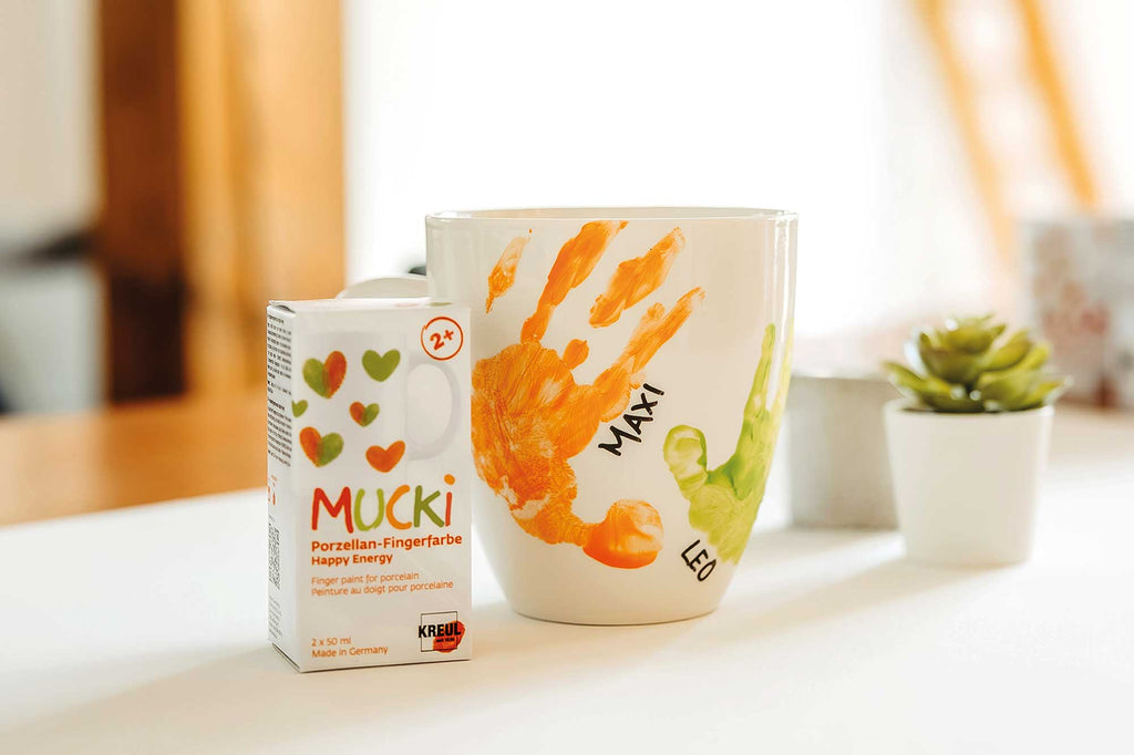 MUCKI Porzellan-Fingerfarbe Set Happy Energy 2 x 50 ml