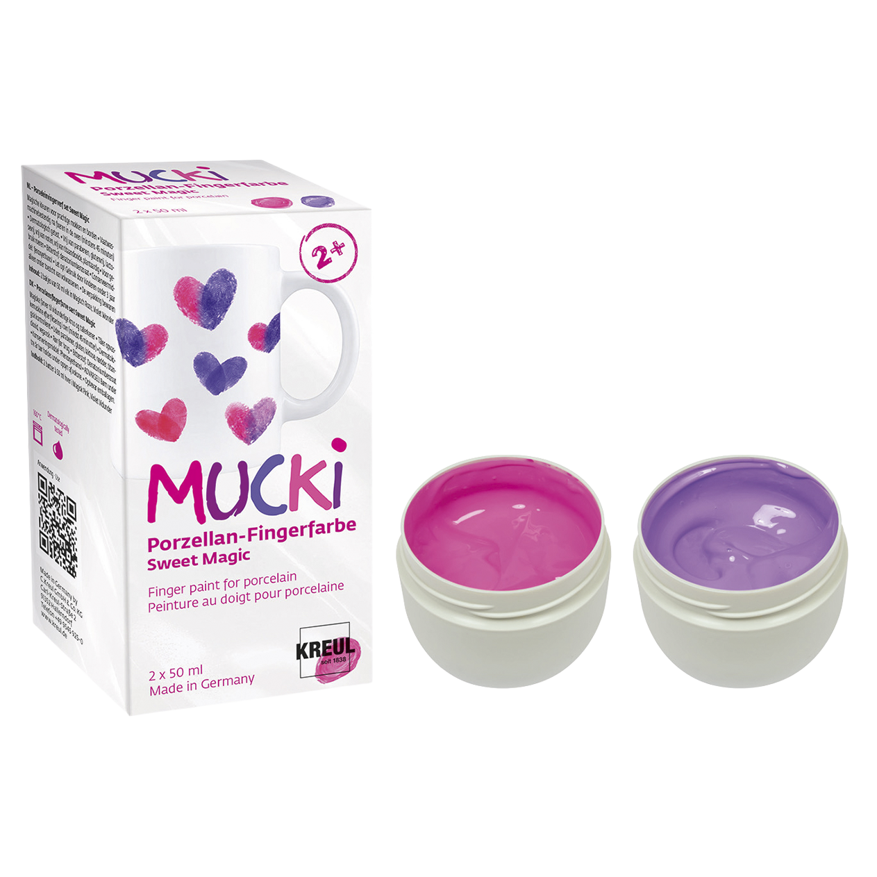 MUCKI Porzellan-Fingerfarbe Set Sweet Magic 2 x 50 ml