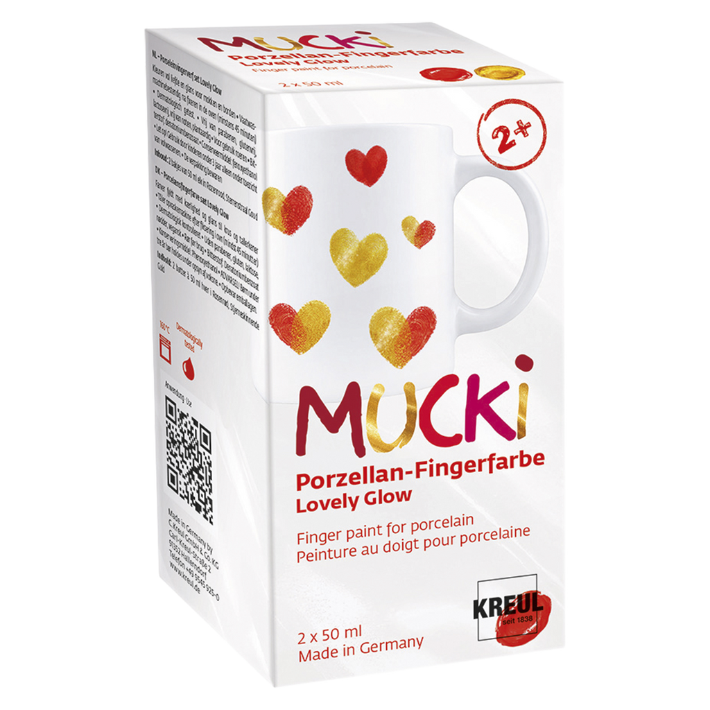 MUCKI Porzellan-Fingerfarbe Set Lovely Glow 2 x 50 ml
