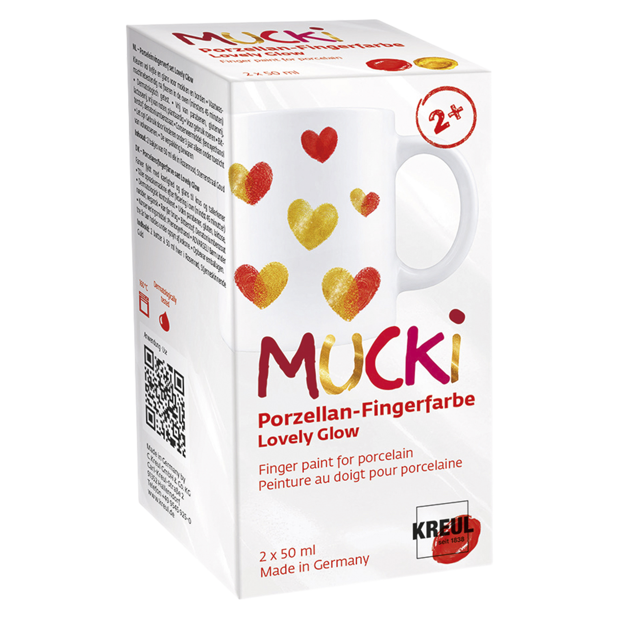 MUCKI Porzellan-Fingerfarbe Set Lovely Glow 2 x 50 ml
