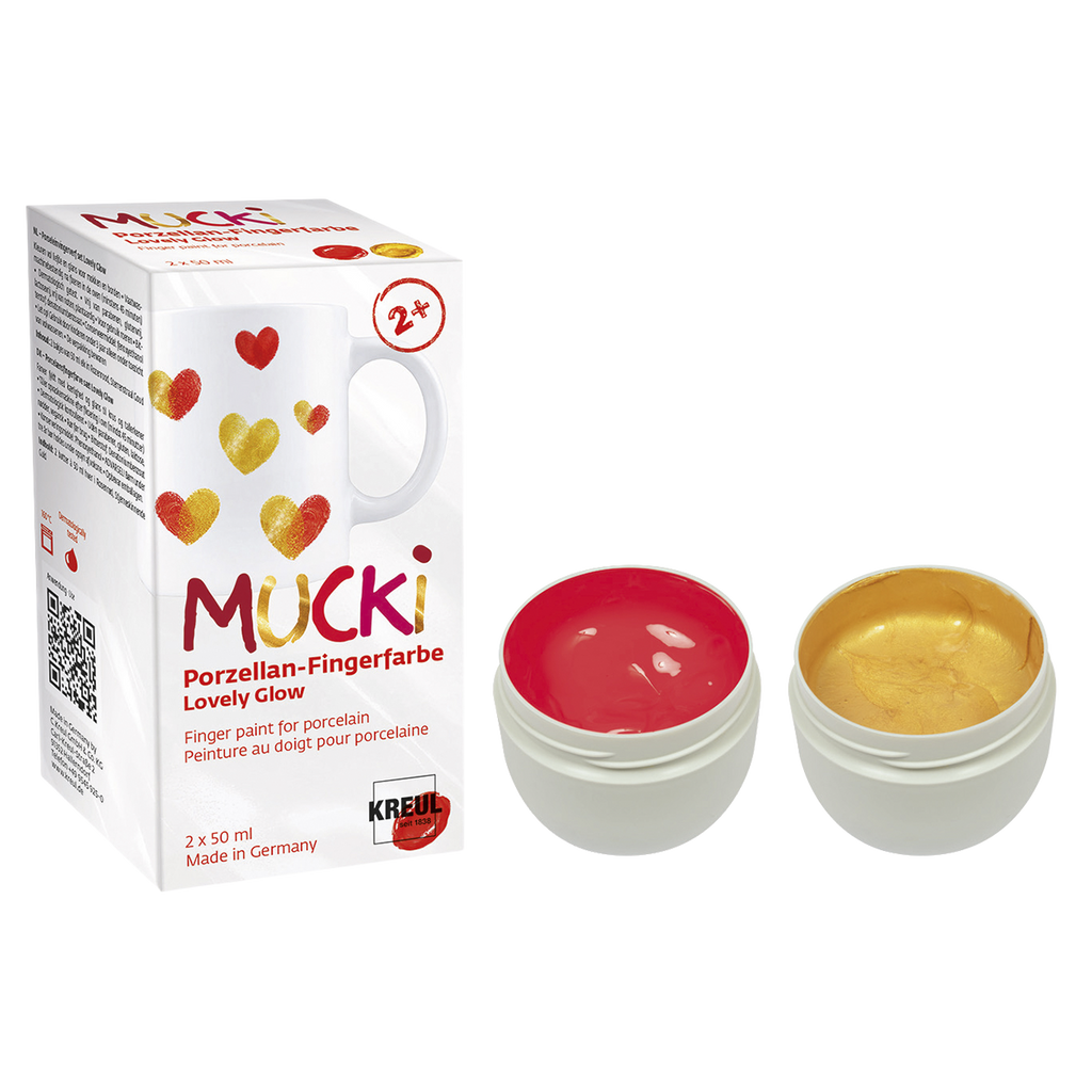 MUCKI Porzellan-Fingerfarbe Set Lovely Glow 2 x 50 ml