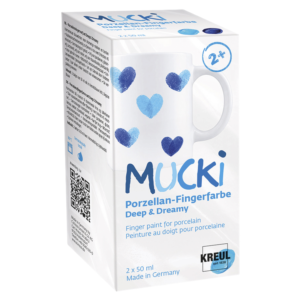 MUCKI Porzellan-Fingerfarbe Set Deep & Dreamy 2 x 50 ml