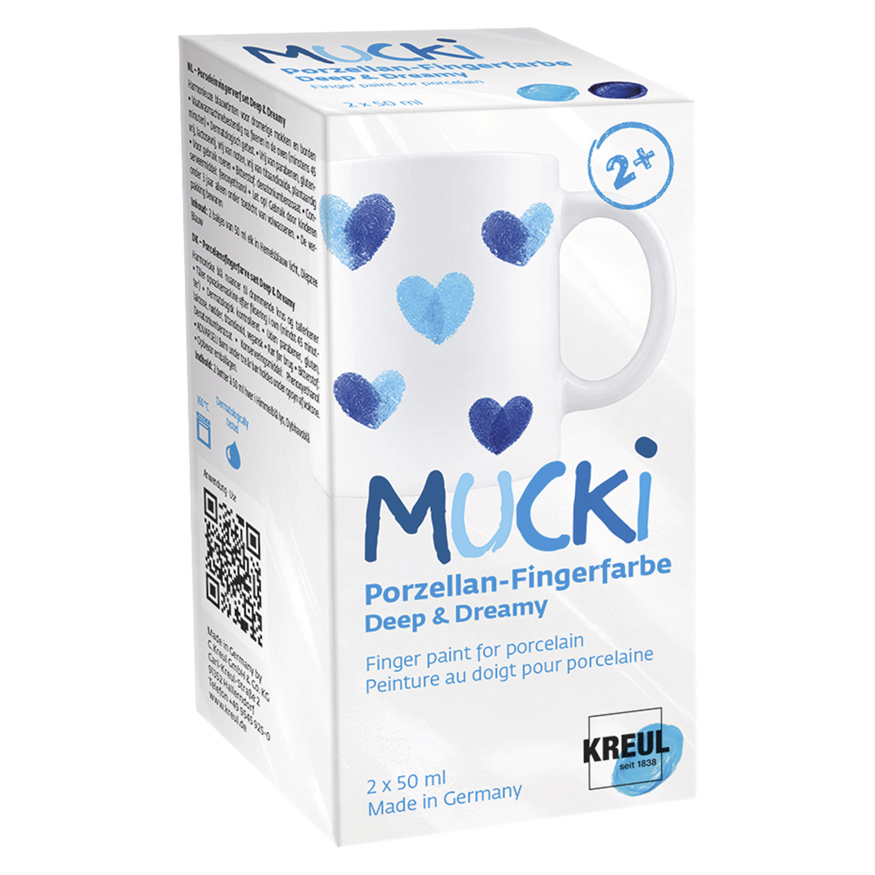 MUCKI Porzellan-Fingerfarbe Set Deep & Dreamy 2 x 50 ml