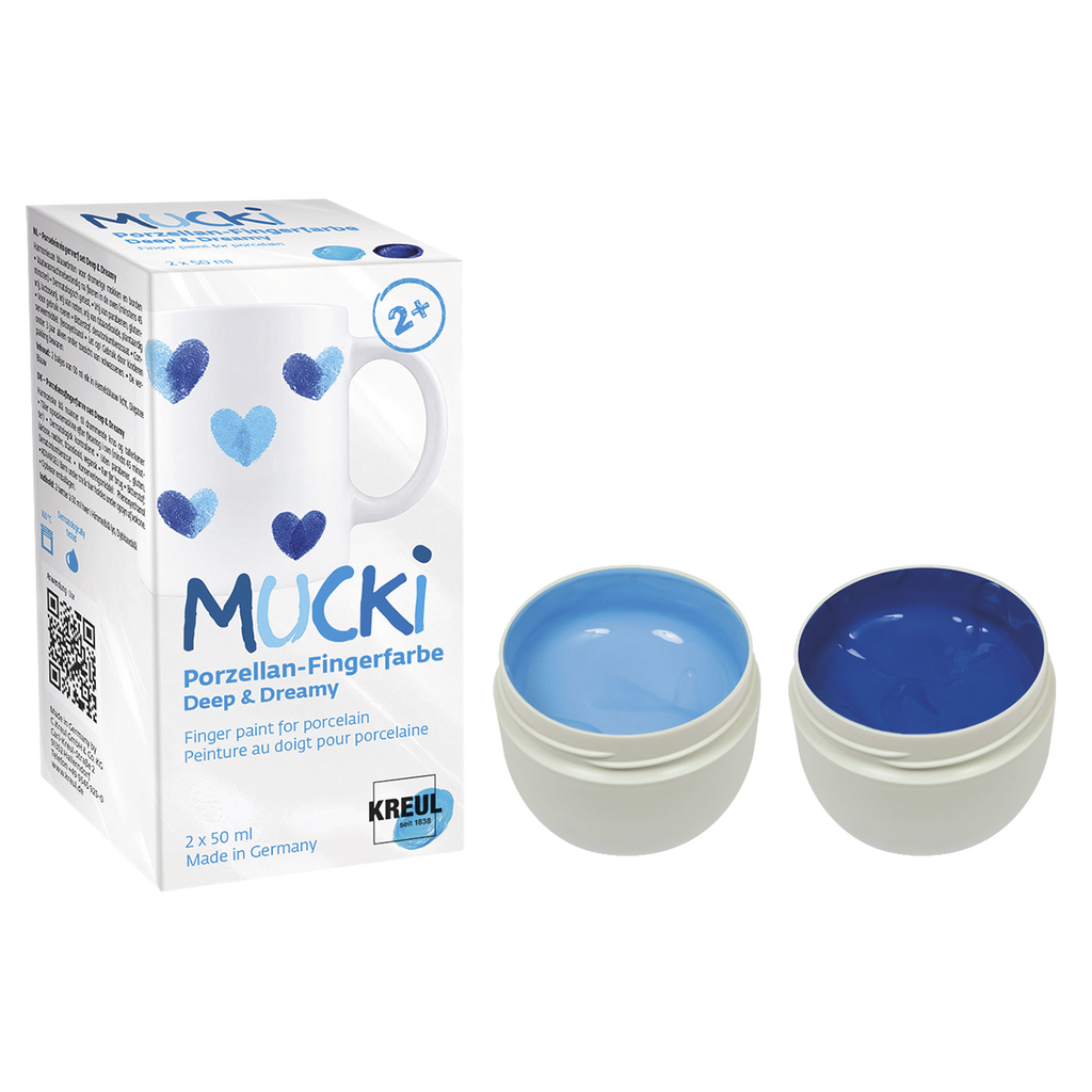MUCKI Porzellan-Fingerfarbe Set Deep & Dreamy 2 x 50 ml