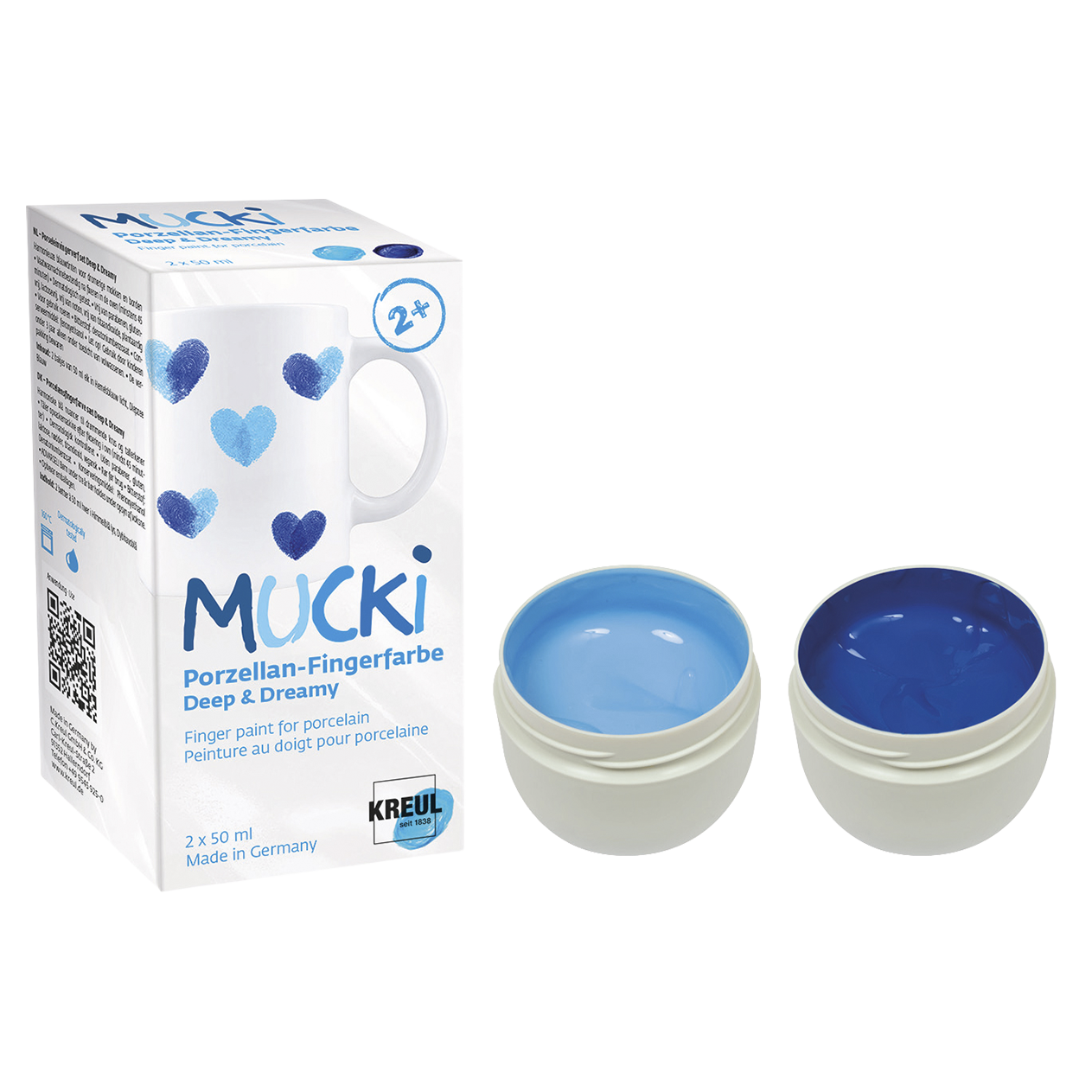 MUCKI Porzellan-Fingerfarbe Set Deep & Dreamy 2 x 50 ml