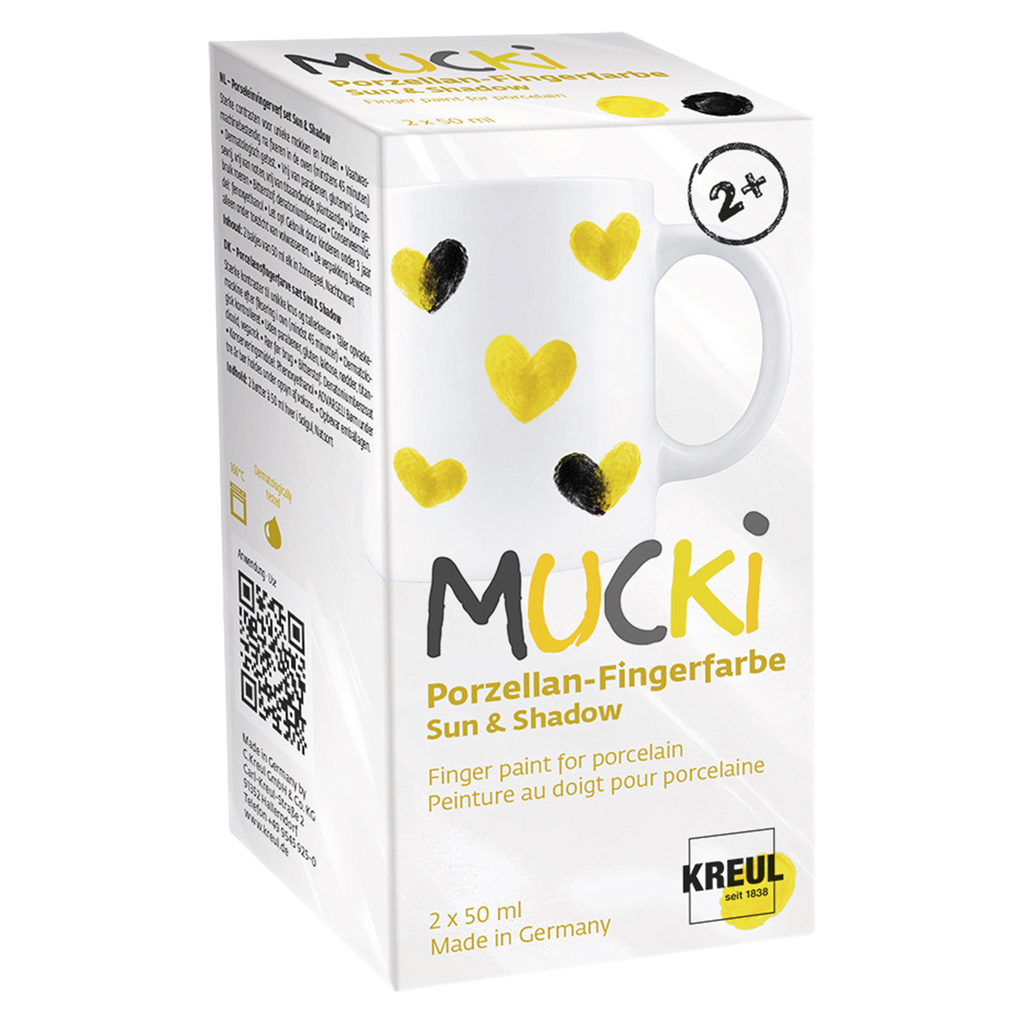 MUCKI Porzellan-Fingerfarbe Set Sun & Shadow 2 x 50 ml