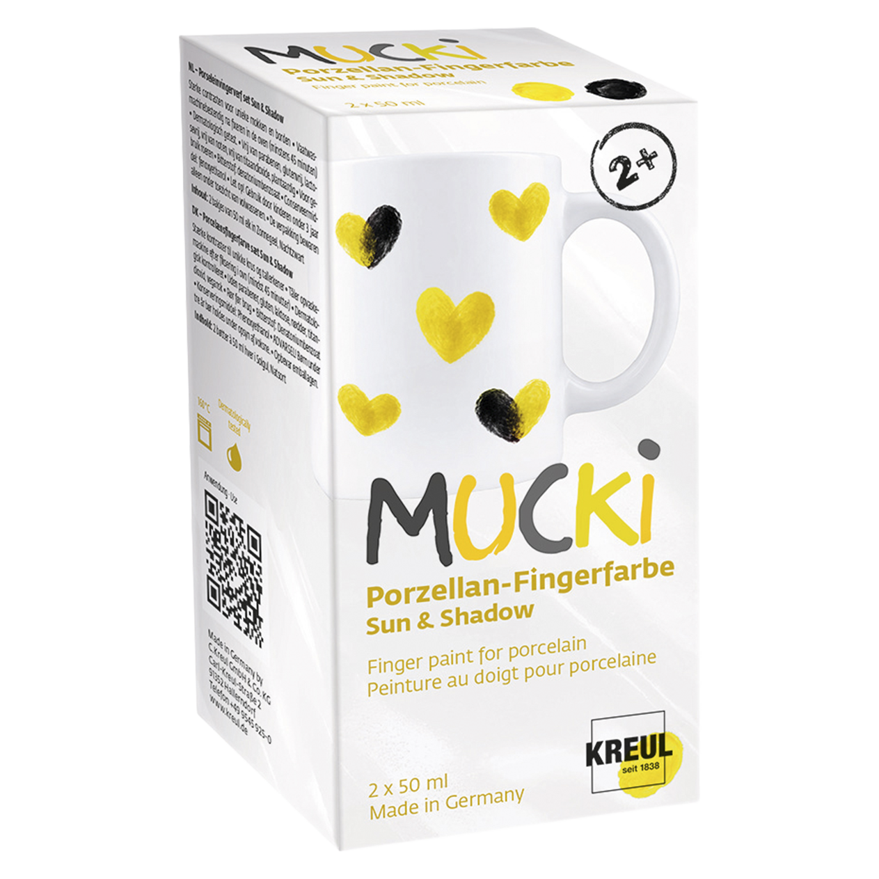 MUCKI Porzellan-Fingerfarbe Set Sun & Shadow 2 x 50 ml