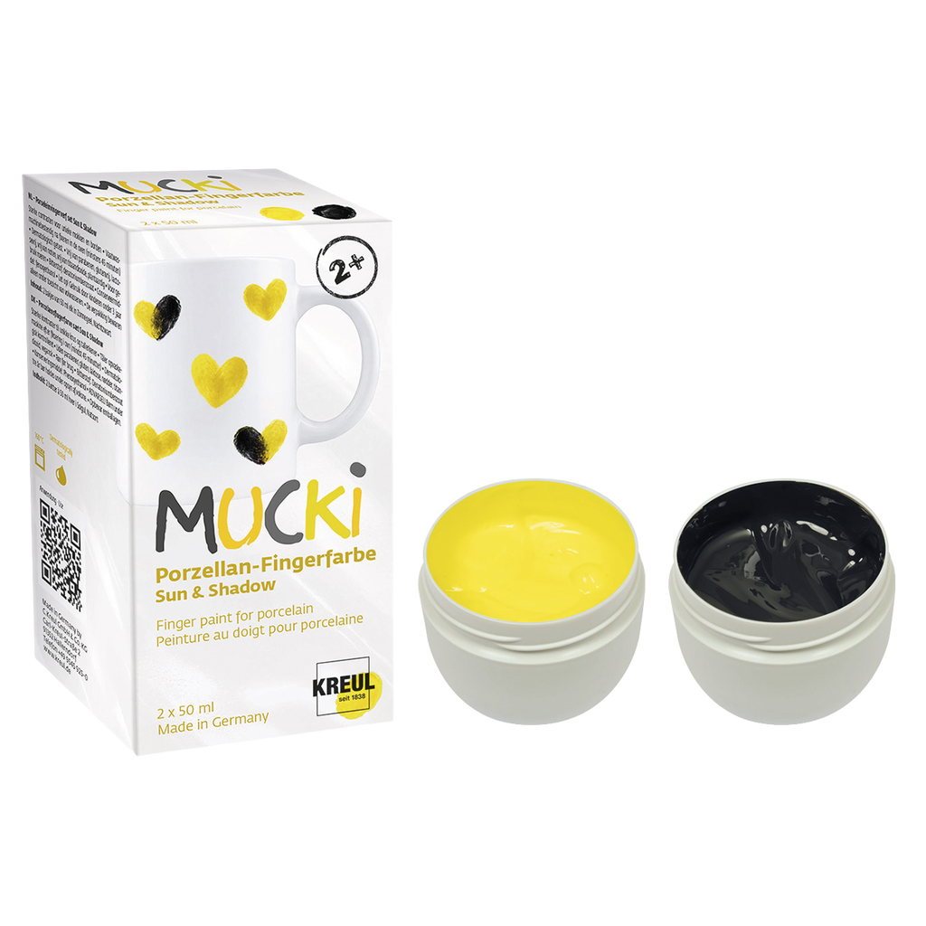 MUCKI Porzellan-Fingerfarbe Set Sun & Shadow 2 x 50 ml
