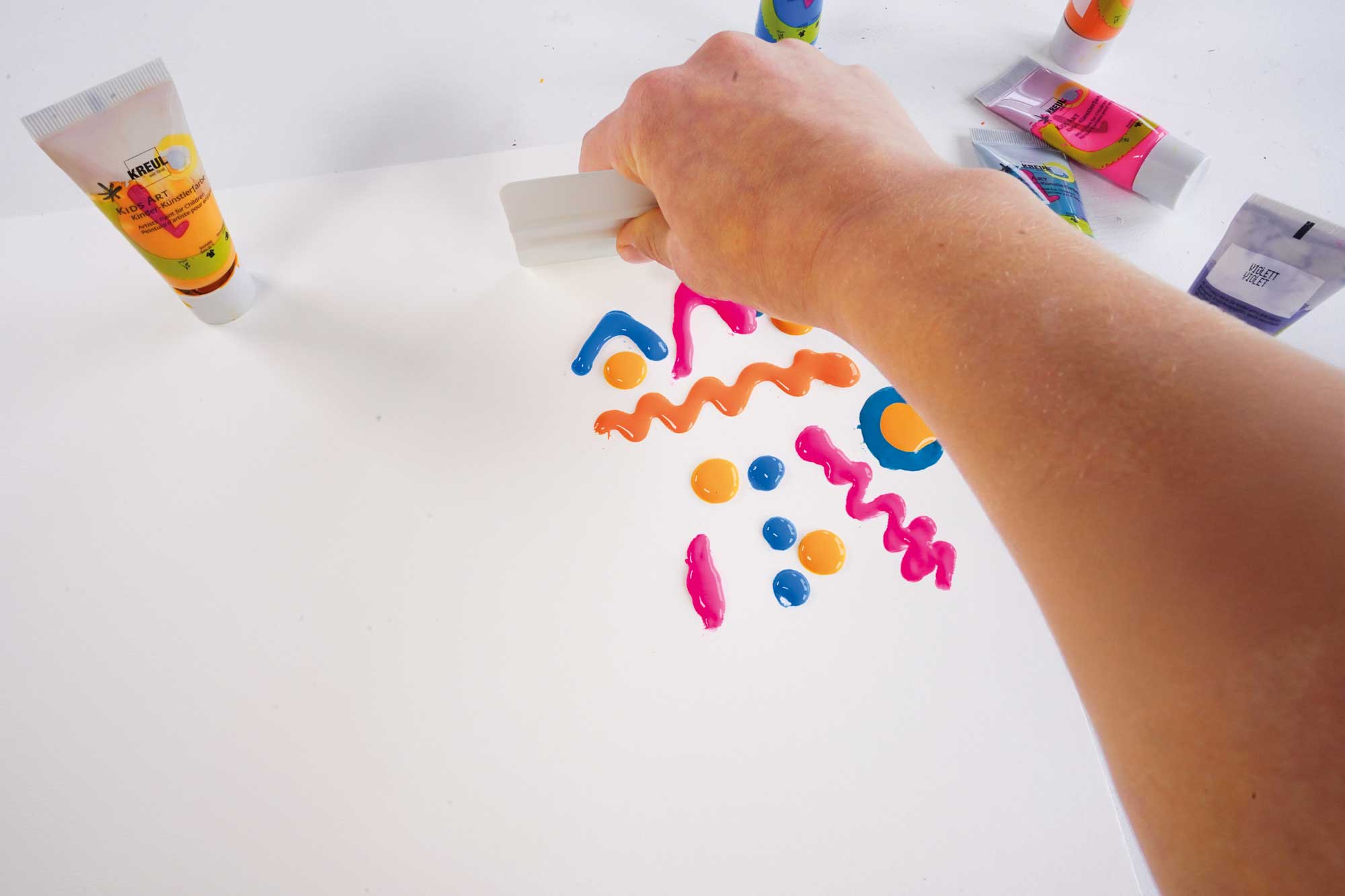 KREUL Squeegee Art Set mit Kids Art Kinder-Künstlerfarben