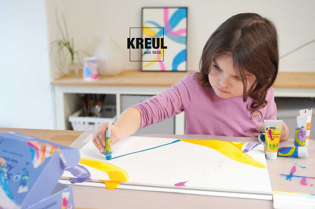 KREUL Squeegee Art Set mit Kids Art Kinder-Künstlerfarben