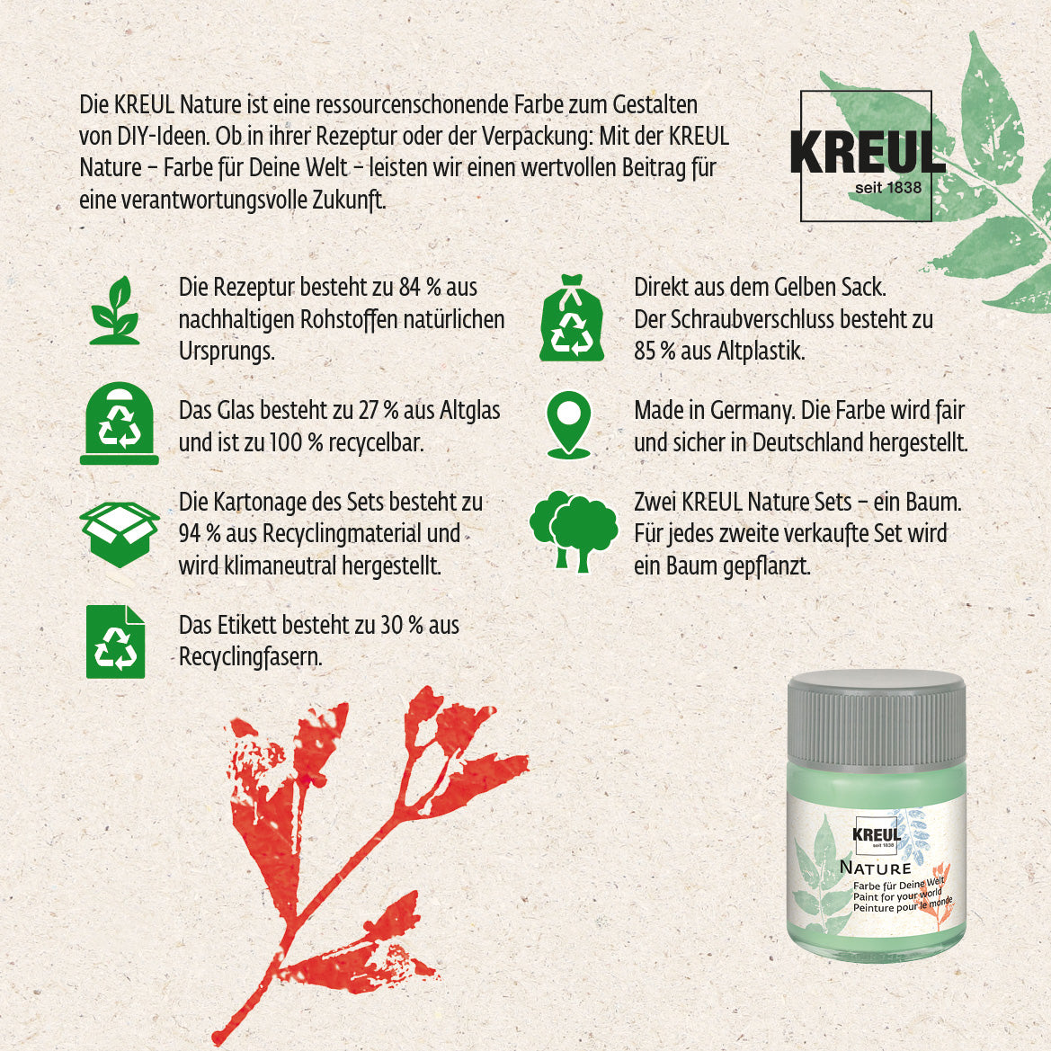 KREUL Nature Set 4 x 50 ml