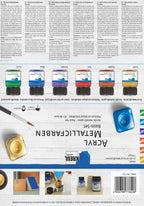 KREUL Acryl Metallicfarben Basis Set 6 x 20 ml