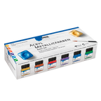 KREUL Acryl Metallicfarben Basis Set 6 x 20 ml