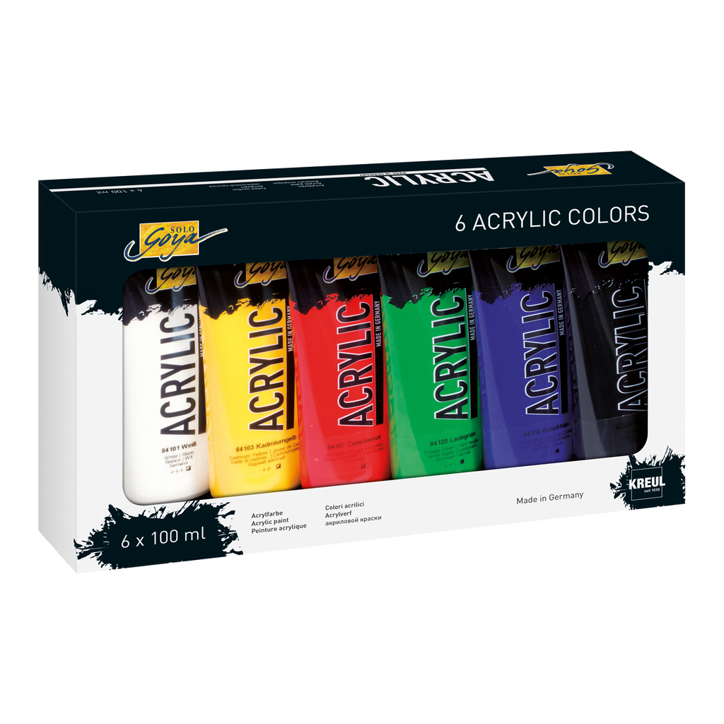SOLO GOYA Acrylic 100 ml Tuben 6er Set