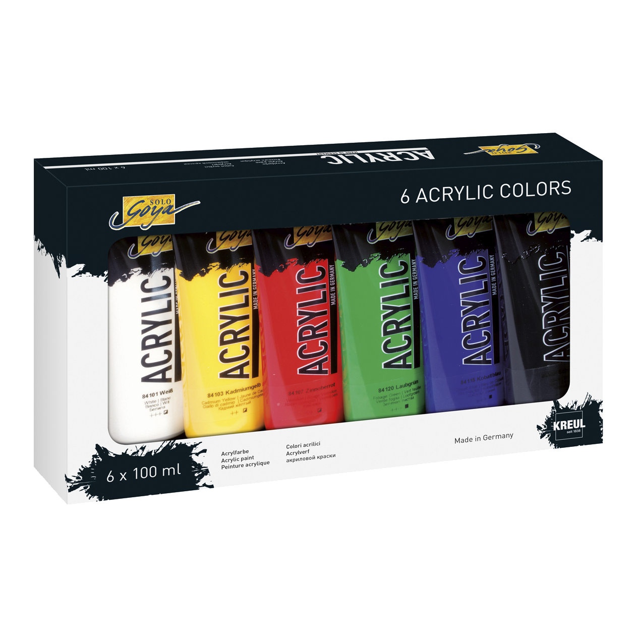 SOLO GOYA Acrylic 100 ml Tuben 6er Set