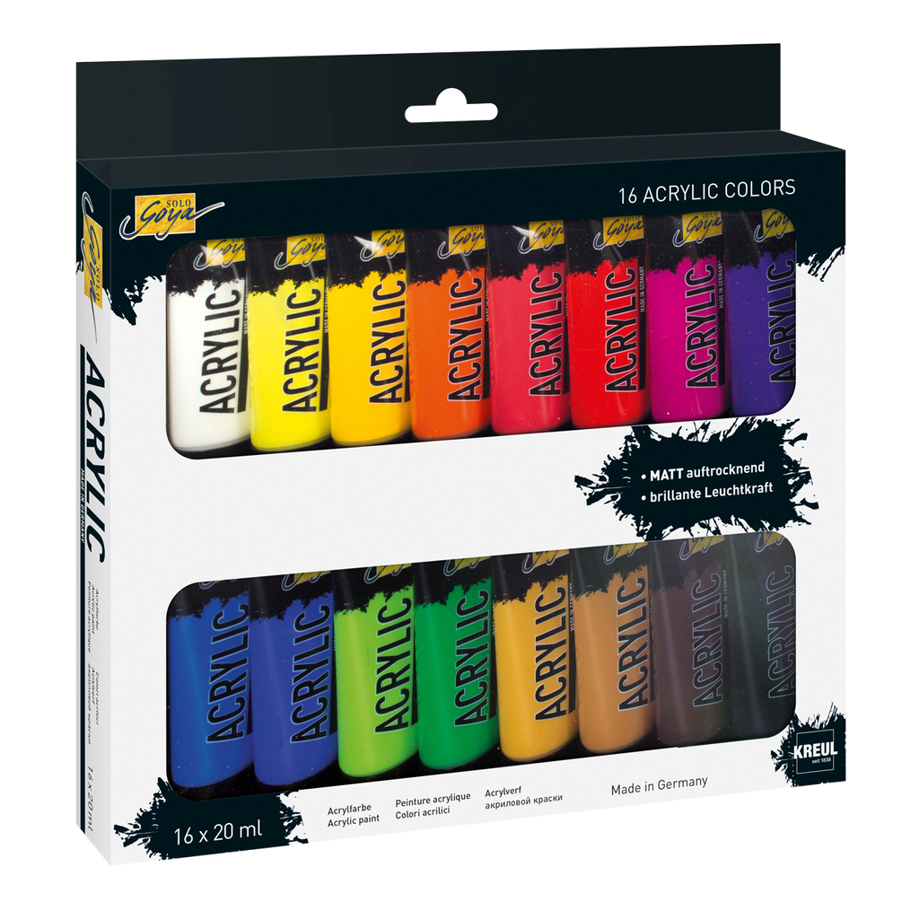 SOLO GOYA Acrylic 20 ml Tuben 16er Set