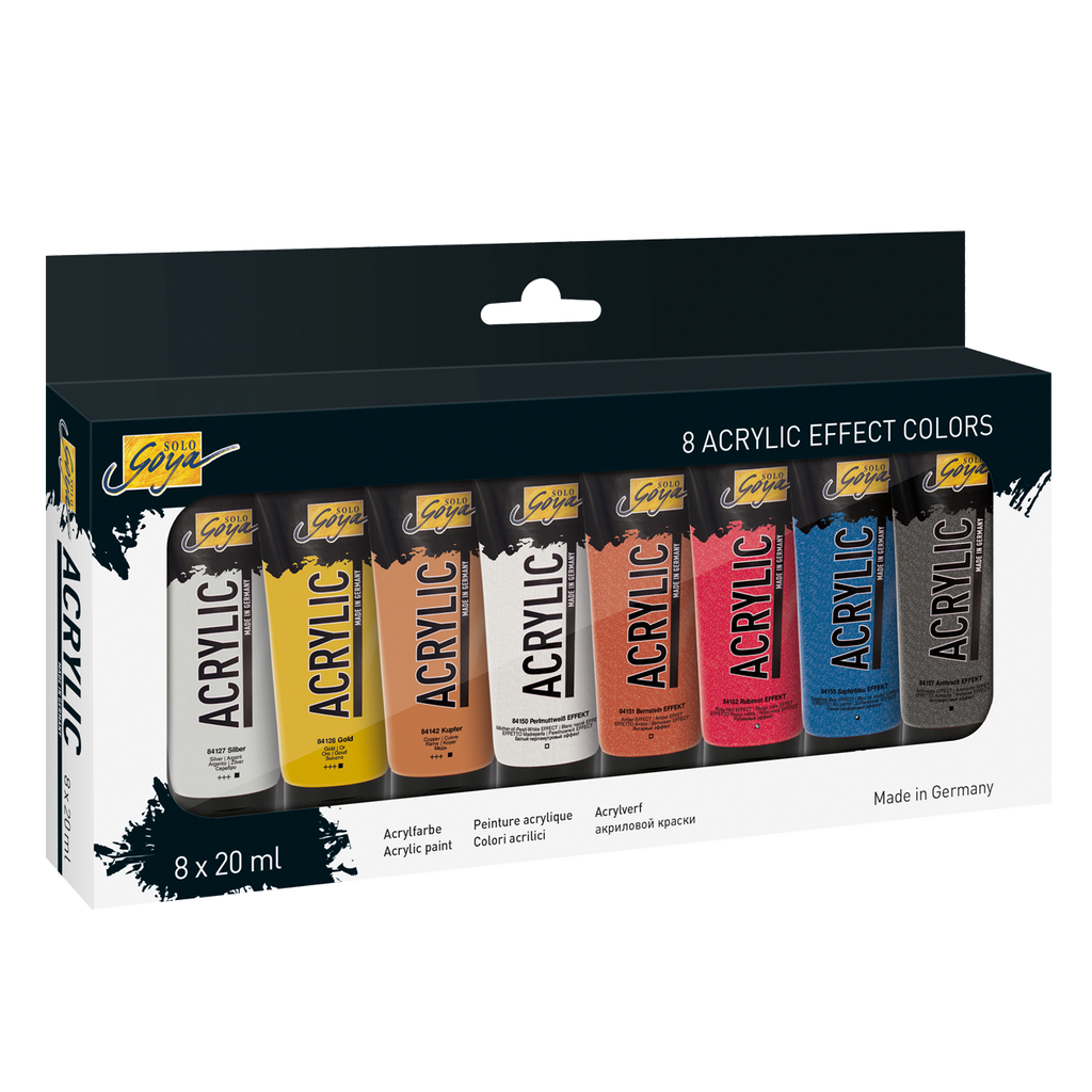 SOLO GOYA Acrylic 20 ml 8er Set Effect Colors