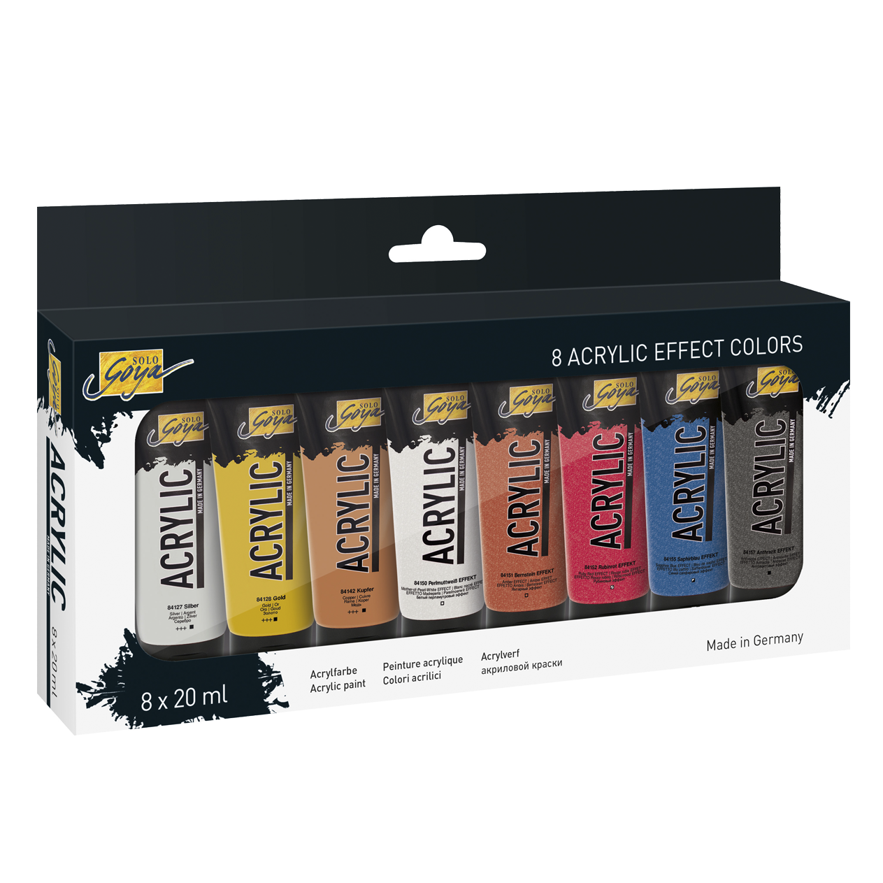 SOLO GOYA Acrylic 20 ml 8er Set Effect Colors