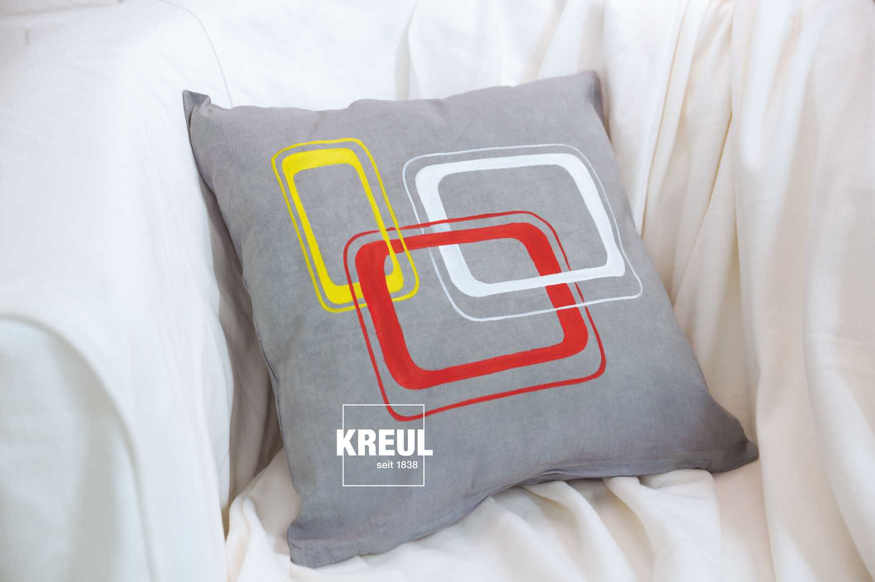 KREUL Javana Stoffmalfarben für helle und dunkle Stoffe Set Grundfarben 6 x 20 ml