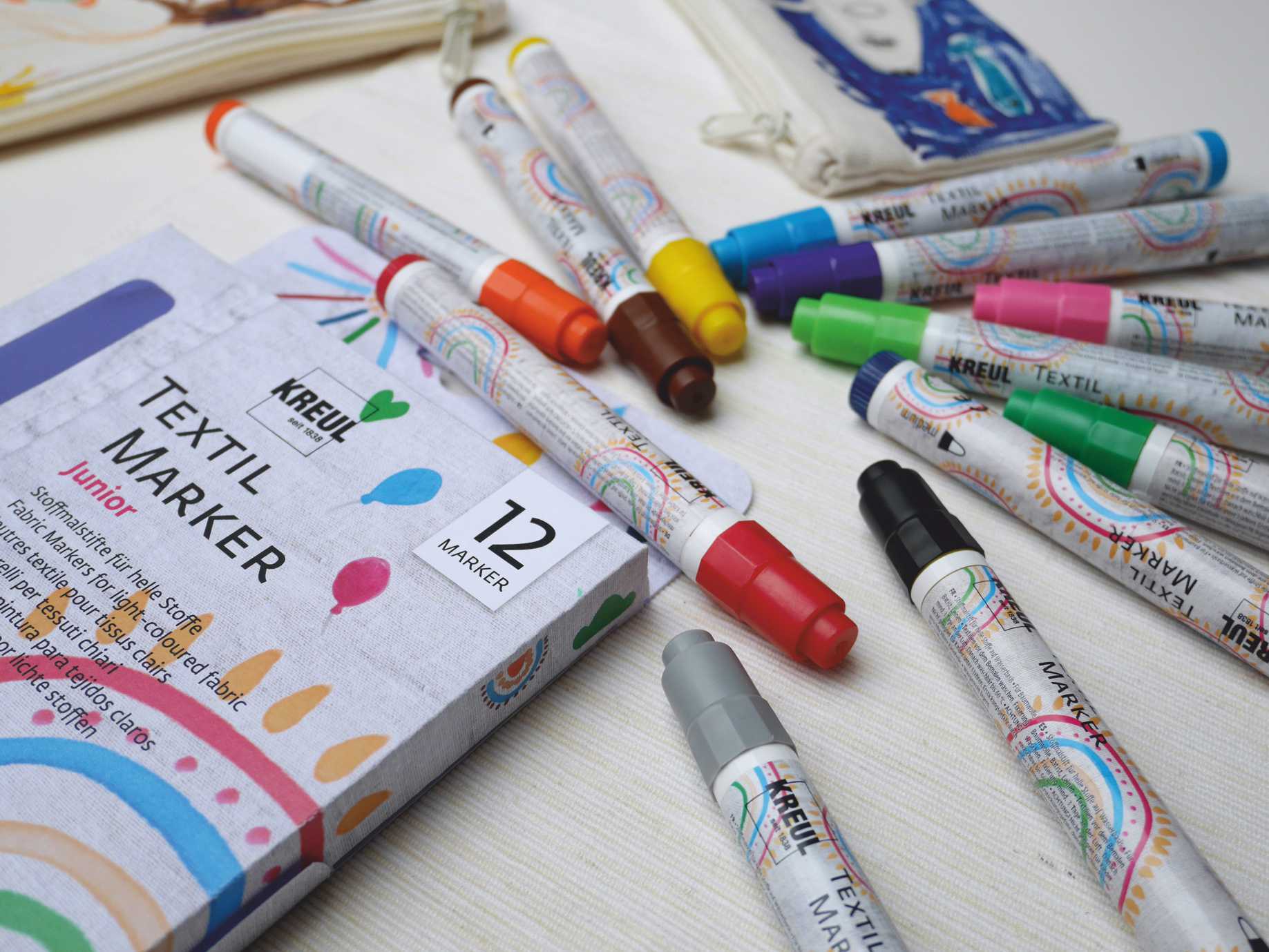KREUL Textil Marker medium Junior 12er Set
