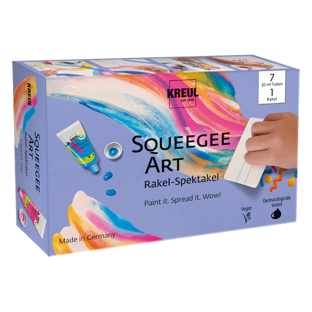 KREUL Squeegee Art Set mit Kids Art Kinder-Künstlerfarben