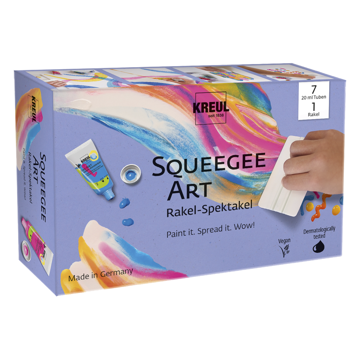 KREUL Squeegee Art Set mit Kids Art Kinder-Künstlerfarben