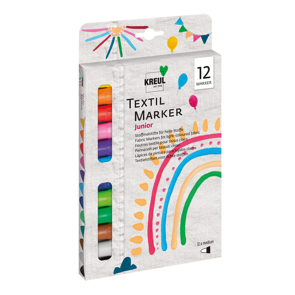 KREUL Textil Marker medium Junior 12er Set