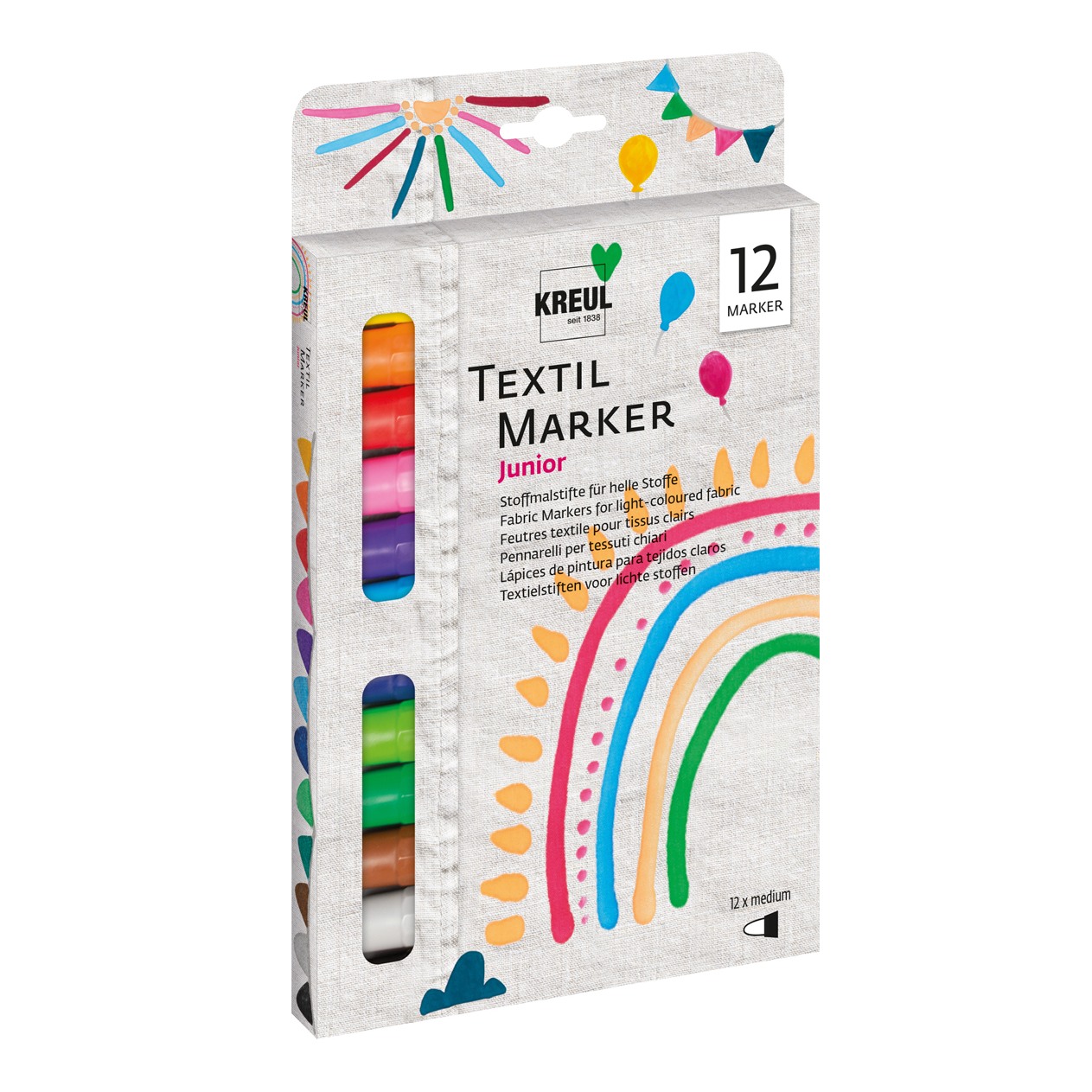 KREUL Textil Marker medium Junior 12er Set